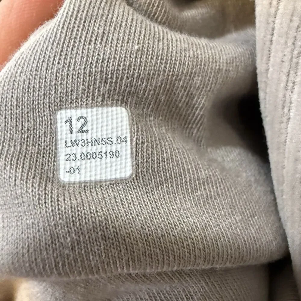 Lululemon Scuba Track Jacket Corduroy 12 Full Zip Sweatshirt Tan Velvet Feel